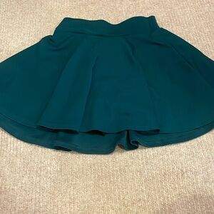 DJT dark green skater skirt with black shorts built-in